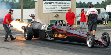 Gladiator Jet Racing dragster (Dan Pirisi) - St Thomas Dragway Ontario Canada August 5 2006 - photo by Wayne Beaven